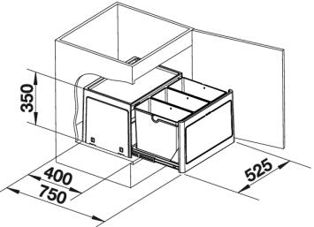 Схема встраивания Blanco Select Botton 60 Manual