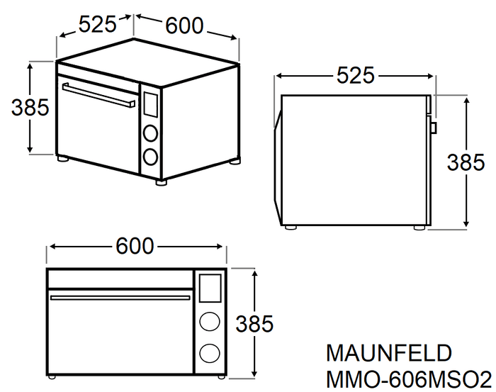 Схема встраивания Maunfeld MMO-606MS02