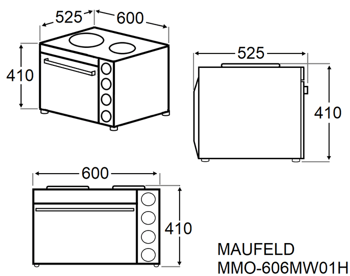 Схема встраивания Maunfeld MMO-606MW01H